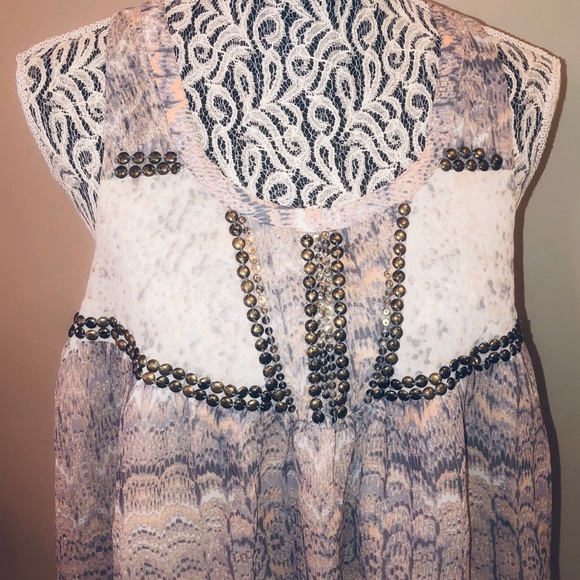 Urban outfitters embellished cream tank top - Picture 5 of 5